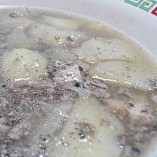 減塩　炊飯器で作るチキンポテトスープ